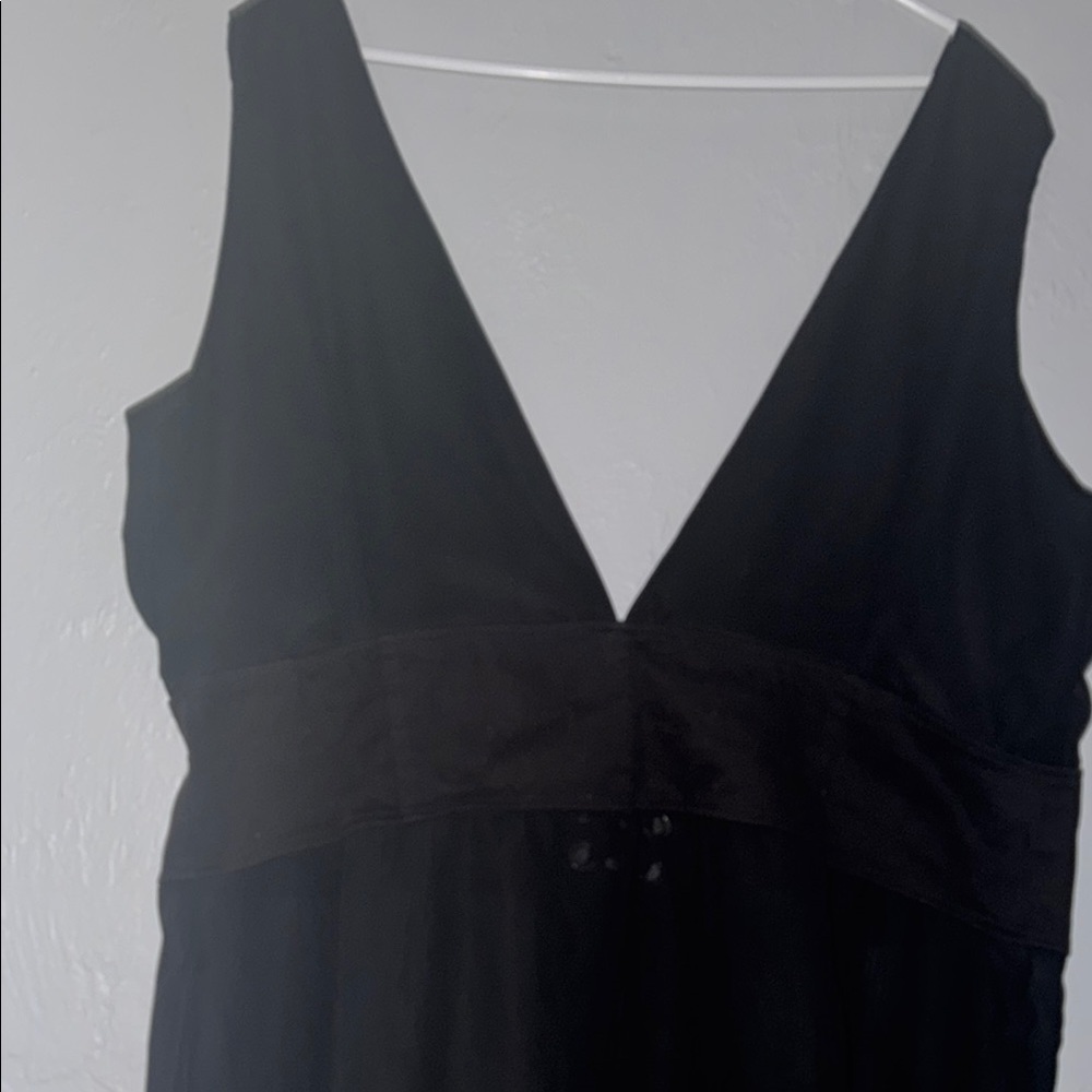 Ashley Stewart Black Tie Front Fitted Tank Top 84 - Picture 6 of 9